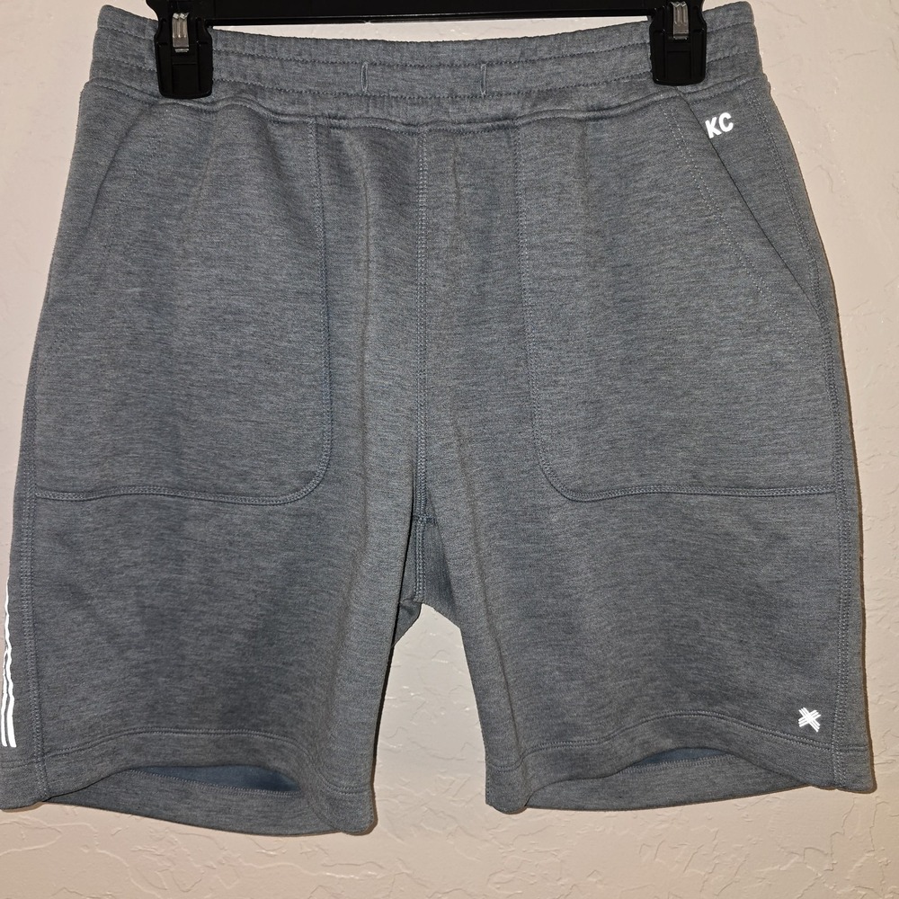 Kenneth Cole The Terry Jogger Active Shorts Mens Small S 8" Heather Blue pockets
